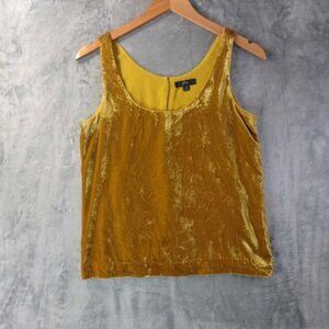 j. Crew Velvet luxe Tank Top For Women Gold SZ 0 Style j4925 Antique Aesthetic